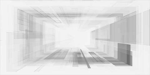 Tunnel tech drawing filter style digital space warp background banner and wallpapers.