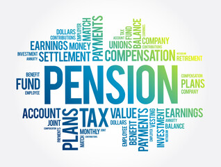 Obraz premium Pension word cloud collage, social concept background