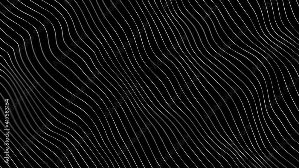 Poster abstract waving lines fx background loop/ 4k animation of an abstract fractal digital lines backgrou