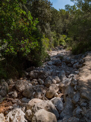 riverbed hiking majorca, balearic, spain