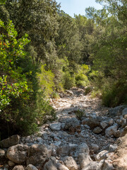 riverbed hiking majorca, balearic, spain