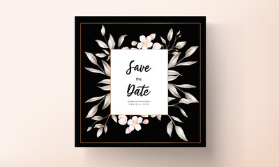 Vintage wedding card floral design