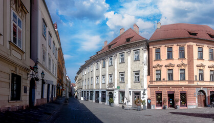 Obraz premium Panoramic view of the old 17th town