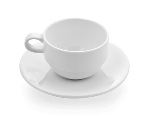 Coffee mug on white background