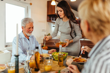 Sharing a meal with loved ones