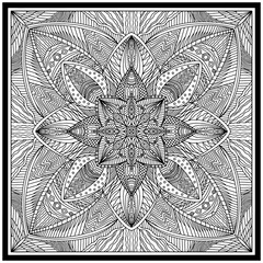 pattern based on square ornament paisley Bandana Print for boys and girls. Best motive for print on fabric or papper.