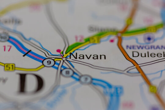 03-01-2021 Portsmouth, Hampshire, UK Navan Shown on a road map or Geography map and atlas