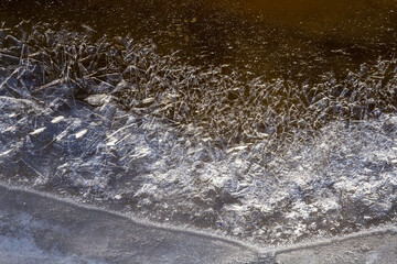 spring river frozen ice