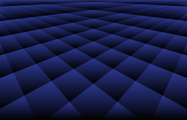 Abstract geometric blue and black color background. Perspective grid Background