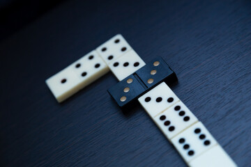 dominoes on white
