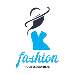 fashion and beauty logo emblems and insignia with text space for your slogan tag line. vector illustration