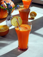 juice in a glass