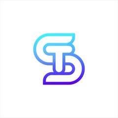 ST Letter Logo Design Vector - Creative ST Business Logo Design - ST Minimal Logo Mark