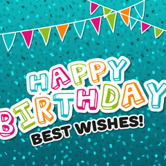 Happy Birthday best wishes Greeting Card.