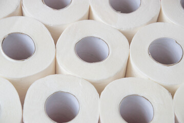 White toilet paper background close-up