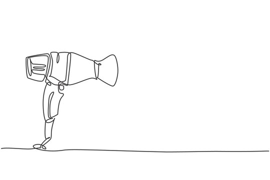 recommend clip art: One continuous line drawing of hair dryer electric home appliance. Woman electricity stuff household tools template concept. Trendy single line draw design vector graphic illustration