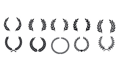 Laurel wreath icons vector design 