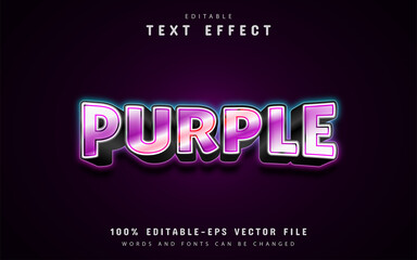 Purple gradient text effect editable