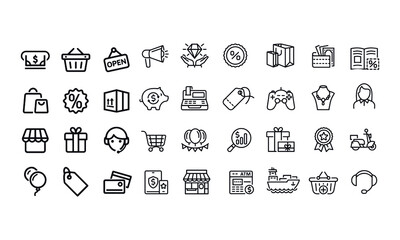 Shopping Icons vector design 