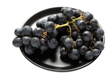 Fresh dark red grapes close up