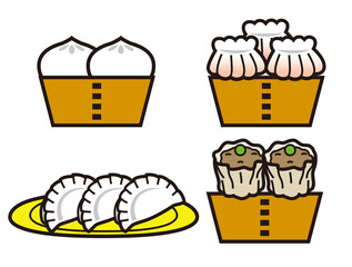 中華料理のアイコンセット