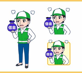 エプロンをした幼稚園の教諭