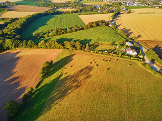 Aerial view of pastures and farmlands in Brittany, France © Ekaterina Pokrovsky