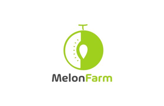 Simple Modern Melon Logo