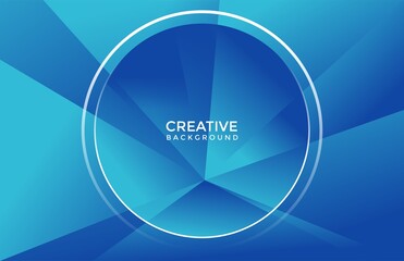 Blue Geometry Circle Shape Minimalism Modern Futuristic Background