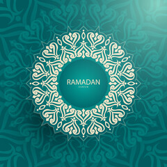 Islamic background, mandala art background, ramadan kareem banner design 