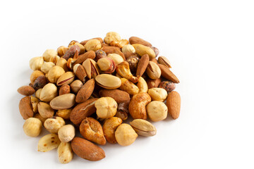 Mixed nuts. Edible, raw, organic and vegan.