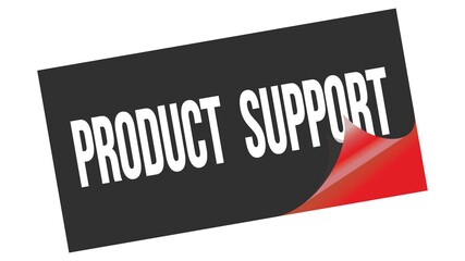 PRODUCT  SUPPORT text on black red sticker stamp.
