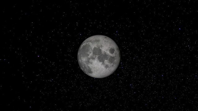 3d rendering of realistic full moon with star background, Elements of these images furnished by NASA. 3d rendering