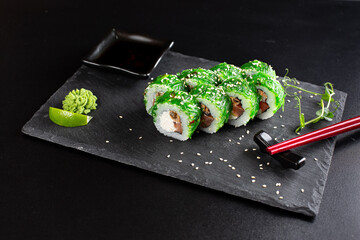 japanese sushi food. Maki ands rolls with tuna.