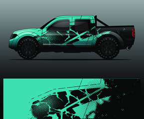 Truck decal graphic wrap vector, abstract background