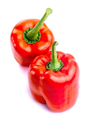 Red peppers isolated on white background. High quality photo.