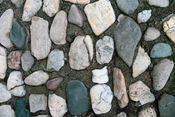 Stone ground in close-up