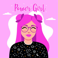 Beautiful illustration for women's day. Vector in EPS format.