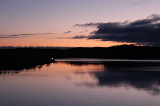 sunset over the lake © Brenda