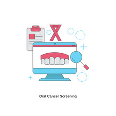 Dental services concept. Oral cancer screening.
