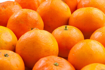 Tangerines isolated on white. High quality photo.
