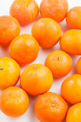 Tangerines isolated on white. High quality photo.