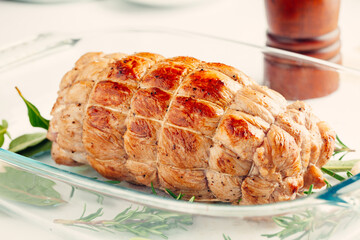 Roast of Veal Ready to Eat. High quality photo.