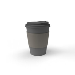 cup coffe on white background