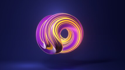 3D Abstract Swirl Circle Colorful Background HD
