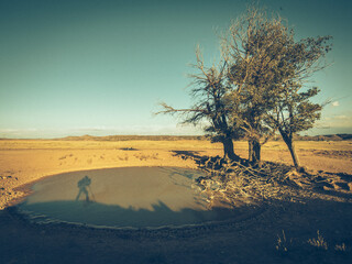 Paisaje en el desierto de las Bardenas Reales de Navarra