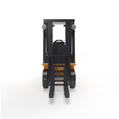 forklift truck on white background