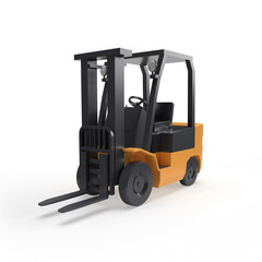 forklift truck on white background