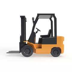 forklift truck on white background