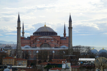 Fototapeta na wymiar Hagia Sophia Museum in Istanbul, Turkey. High quality photo